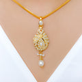 Classy Pearl Pendant 22k Gold Set