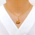 Multi-Stone Pendant 22k Gold Set