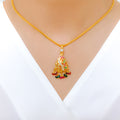 Multi-Stone Pendant 22k Gold Set