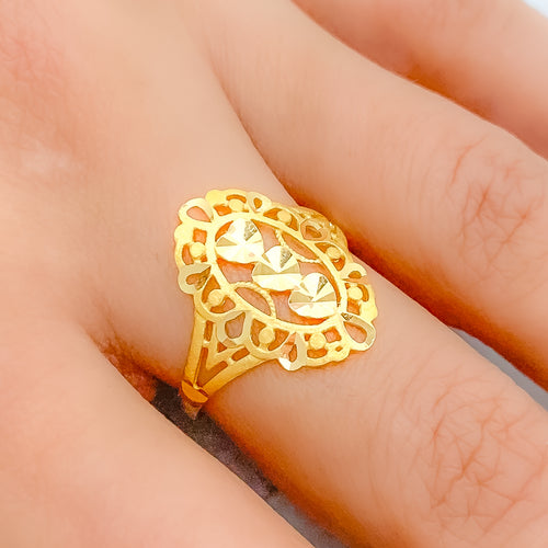 Lovely Heart Adorned Ring