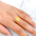 Modern Floral 22k Gold Ring