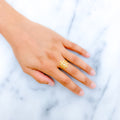 Dazzling Elongated 22k Gold Ring