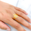 Dazzling Elongated 22k Gold Ring