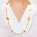Classy Hollow Bead Gold Necklace