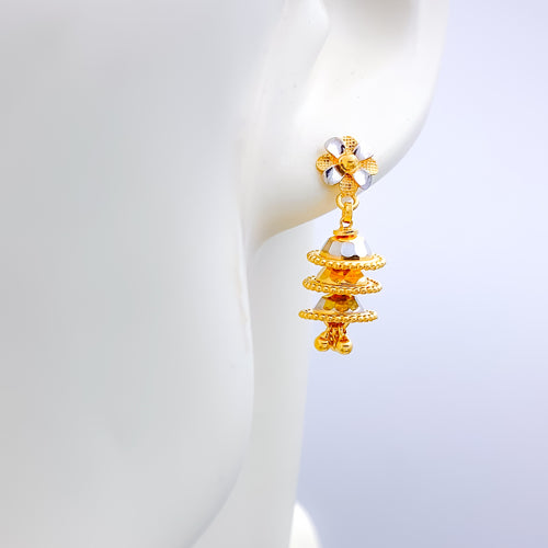 Opulent Decorative Hanging 22k Gold Earrings