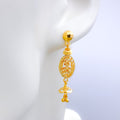 Unique Ornate 22k Gold Earrings