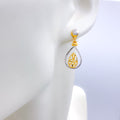 Shining Dainty Leaf 22k Gold Earrings