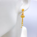 Lavish Accented Tassel 22k Gold Earrings