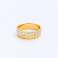 Elevated Two-Tone 22k Gold Band