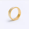 Elevated Two-Tone 22k Gold Band