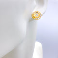 Radiant Round Special 22k Gold Earrings