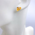Lavish Heart 22k Gold Earrings