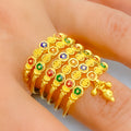 22k-gold-charming-tassel-enamel-spiral-ring