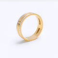 Dressy White Gold 22k Gold Accented Band