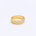 Unique Glistening Two-Tone 22k Gold Band