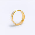 Unique Glistening Two-Tone 22k Gold Band