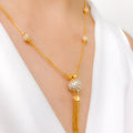 Glamorous Two-Tone Tassel Necklace