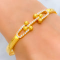 21k-gold-Sleek Contemporary Bangle Bracelet 