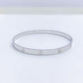 Chic White 22k Gold Bangle