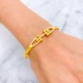 21k-gold-Sleek Contemporary Bangle Bracelet 