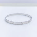 Chic White 22k Gold Bangle