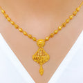 Glistening Bead Necklace 22k Gold Set