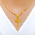 Glistening Bead Necklace 22k Gold Set