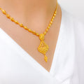 Glistening Bead Necklace 22k Gold Set