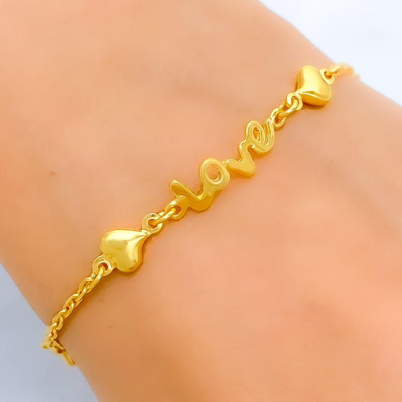 22k-gold-Unique Charming Love Bracelet 