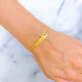 22k-gold-Reflective Open Drop Bracelet 