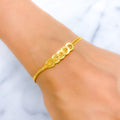 22k-gold-Reflective Open Drop Bracelet 