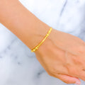 22k-gold-Opulent Sand Finish Ball Bracelet 