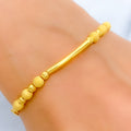 22k-gold-Opulent Sand Finish Ball Bracelet 