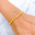 22k-gold-Opulent Sand Finish Ball Bracelet 