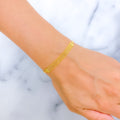 22k-gold-Striped Multi Bead Bracelet 