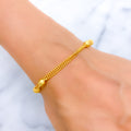 22k-gold-Sophisticated Three Chain Bracelet 