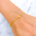 22k-gold-Lightweight Satin Orb Bracelet 