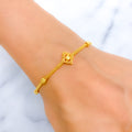 22k-gold-Stately Square Bead Bracelet 