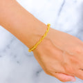 22k-gold-Majestic Rope Bead Bracelet 