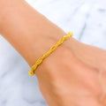 22k-gold-Lovely Braided Bead Bracelet