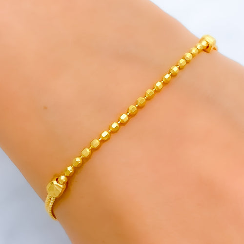 22k-gold-Delicate Delightful Bead Bracelet 