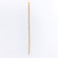 Exclusive Floral CZ 22k Gold Tennis Bracelet