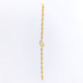 Classy CZ Leaf 22k Gold Bracelet