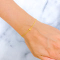 22k-gold-Bright Radiant Round Bead Bracelet 