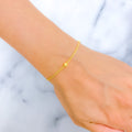 22k-gold-Glistening Wavy Bead Bracelet 