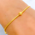 22k-gold-Bright Radiant Round Bead Bracelet 