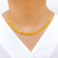 Bright Textured Choker 22k Gold Set