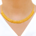 Bright Textured Choker 22k Gold Set