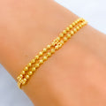 22k-gold-Festive Double Beaded Bracelet