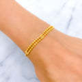 22k-gold-Festive Double Beaded Bracelet